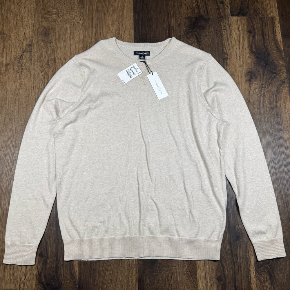Nordstrom Treasure & Bond Ivory Sand Pullover Sweater Woman’s XL New With Tags